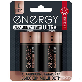 Батарейка алкалиновая Energy Ultra LR20/2B (D) 