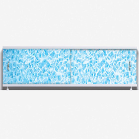 Экран д/ванны цветной пластик 1,7 м св.-синий мрамор 13