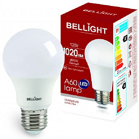 Лампа светодиод. LED-А60 220V/12W/E27 4000К BELLIGHT
