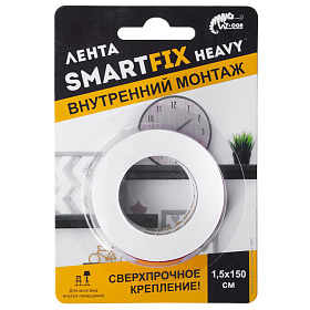 Лента монтажная сверхсильная SmartFix HEAVY W-con прозрачная 1,5х150см