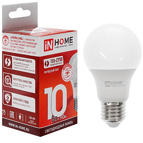 Лампа светодиод. LED-А60-VC 10Вт 6500К Е27 230В IN HOME