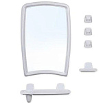 Набор д/ванной комнаты "Беросси 41" белый мрамор (зеркало 350х520) 7 пр. НВ04104