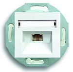 Розетка телеф. с/п  GUSI City (RJ12) белая