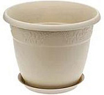 Кашпо Рябина D350мм 14,7л с поддоном латте М3059