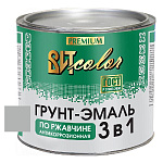 Грунт-эмаль по ржавчине 3 в 1 серая ВИТ color  1,8 кг.
