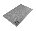 Коврик грязезащитный влаговпитывающий, 45х60х12 см, прямоугольный, щетинистый, серый, Травка, 705