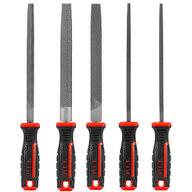 Набор напильников P.I.T. HSET03-0005 (5шт, №2, 300/200 мм, перекрестная насечка, двухкомп. рукоятка)