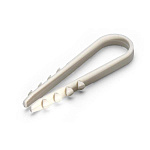 Хомут-дюбель 5-10мм.(100шт) белый для круглого кабеля