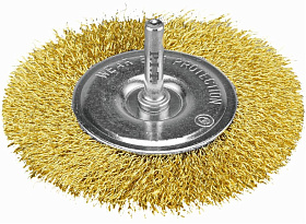 Кордщетка дисковая P.I.T. 50x0,3мм, латунированная витая проволока, хвостовик 6 мм (APLS10-F050)				
