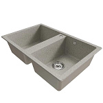 Мойка ML-GM23 500х770х190мм двухчашевая, серая (310)