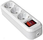 Колодка розеточная 3гн. с/з с выкл. TANGO АБС-пластик