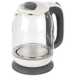Чайник эл. ENERGY E-281 (1,7л) стекло, пластик, бело-серый   