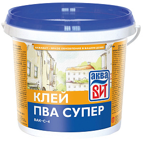 Клей "ПВА" супер ВАК-С-4, 0,9 кг.ведро