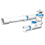 Сифон Ани д/душевого поддона регулир. 1 1/2"х40 с гофрой Е215