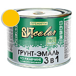 Грунт-эмаль по ржавчине 3 в 1 желтая ВИТ color/ВИТ колор  0,4 кг.