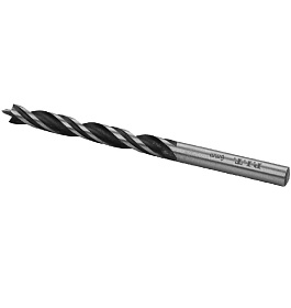 Сверло по дереву спиральное P.I.T. Ø6x93мм, круглый хвостовик, центр. шип (AWOD01-0006)												