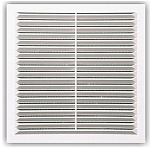 Решетка вент.190х190мм с моск. сеткой накл.жал. Э1919Н