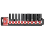 Набор головок торцевых ударных P.I.T. ADVANCE HSTL02-0009 (9шт, 3/8", HEX 8-19мм, 78мм, 42CrMo)