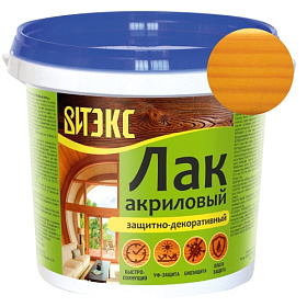 Лак защитно декоративный акриловый сосна ВИТtex/ВИТЭКС 0,9 кг.