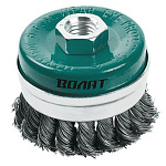 Щетка метал. д/УШМ 75мм чашка, косич. усиленная ВОЛАТ