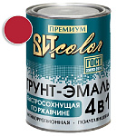 Грунт-эмаль  по ржавчине красная быстросохнущая ВИТ color/ВИТ колор  0,8 кг.