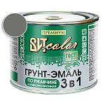 Грунт-эмаль по ржавчине 3 в 1 темно-серая  ВИТ color/ВИТ колор  0,4 кг.
