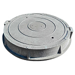 Люк канализационный полимер.песчан., тип "С" серый (прочность 6т)