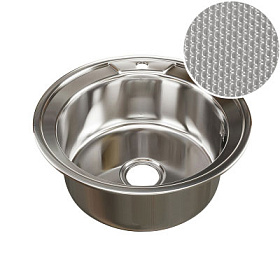 Мойка д/кухни врезная MIXLIN толщина 0,8 d-51 круглая декор