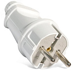 Вилка эл. с/з 16А 250В белая TANGO