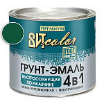 Грунт-эмаль  по ржавчине зеленая быстросохнущая ВИТ color/ВИТ колор  1,8 кг.