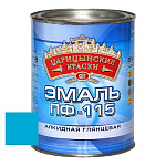 Эмаль светло-голубая ПФ 115  0,8 кг.