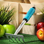 Грабли прямые  Grandy Connect 5 зуб. сталь 11,5см, пластиковый черенок