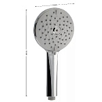 Лейка душевая GFmark массажная, круглая, хромированная с серой вставкой, 4 режима