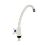 Кран BRIMIX на одну воду, металлокерамика, из высокопрочного АБС, ручка крест, белый