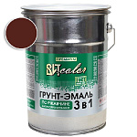Грунт-эмаль по ржавчине 3 в 1 шоколад  ВИТ color/ВИТ колор  5 кг.