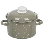 Кастрюля эмал.  2 л. С-1610АП2/8Кс White dots индукция