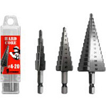 Сверло по металлу шаговое спиральное 4-12мм (5 ступ.) Hardcore Torsion step