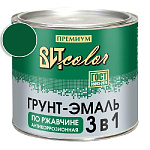 Грунт-эмаль по ржавчине 3 в 1 темно-зеленая ВИТ color/ВИТ колор  1,8 кг.