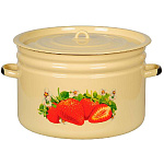 Кастрюля эмал.  7,0 л 1с18с с рис.