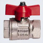 Кран шаровый вн.-вн. DN-20 бабочка Галлоп