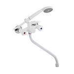 Смеситель д/ванны BRIMIX длинный излив, металлокерамика с шаровым переключателем, из высокопрочного 