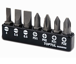 Набор бит TOPTUL 7шт "+", "-"