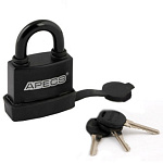 Замок навесной PDR-50-55 L APECS, чугун в пластике, английский, 3 ключа, автомат БЛИСТЕР 