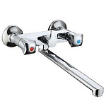 Смеситель д/ванны и умывальника 1/2 кер Казань КС 70006253 мет. мах., евро. эксц.