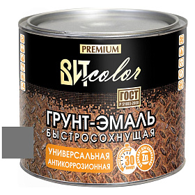 Грунт-эмаль быстросохнущая универсальная серая RAL 7040 ВИТ color  1,8 кг.