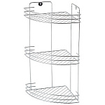 Полка угловая трехъярусная CHR-372 19х19х40см хром