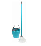 Набор для уборки ведро круглое 10 л + швабра, в ассортименте, York, 072030