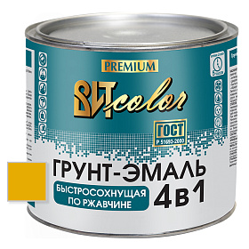 Грунт-эмаль  по ржавчине желтая быстросохнущая ВИТ color  1,8 кг.