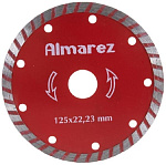 Диск алмаз.125х22,23мм отрезной Турбо Hardcore Almarez