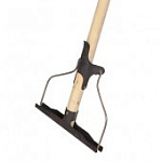 Швабра тряпкодержатель метал. в сборе с дер. черенком 20х1200см D25мм